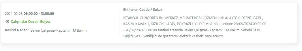 İstanbul'un 18 ilçesinde elektrikler kesilecek! BEDAŞ detayları açıkladı 10